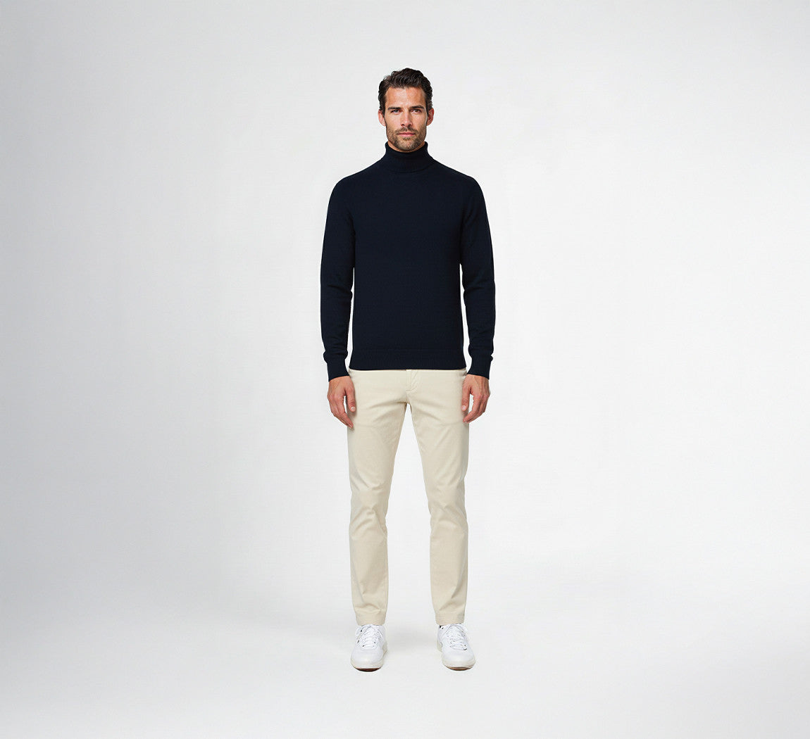 ULTRA MERINO TURTLENECK Bleu Chic