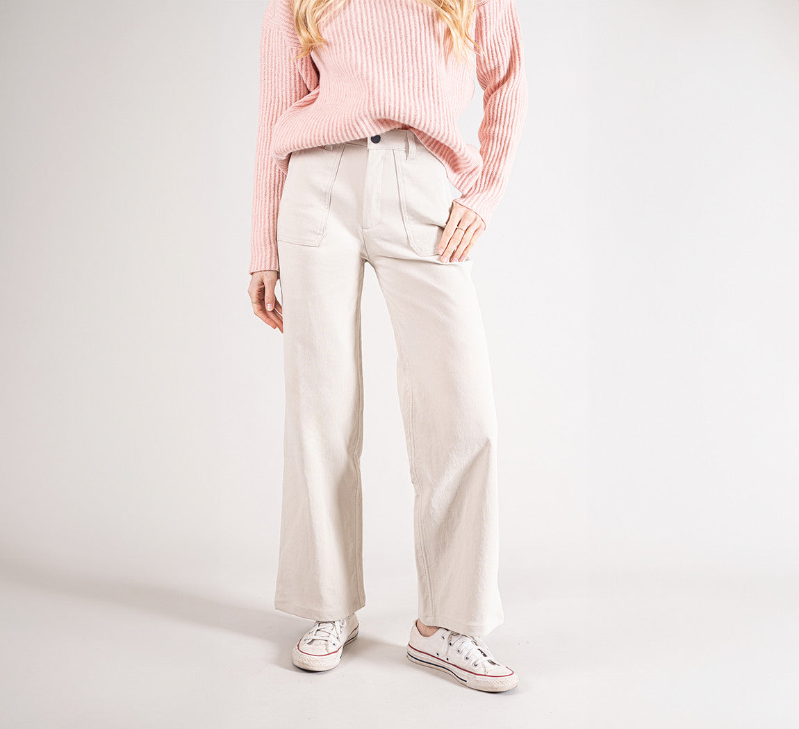 WOMAN CANVAS PANTS Mastic