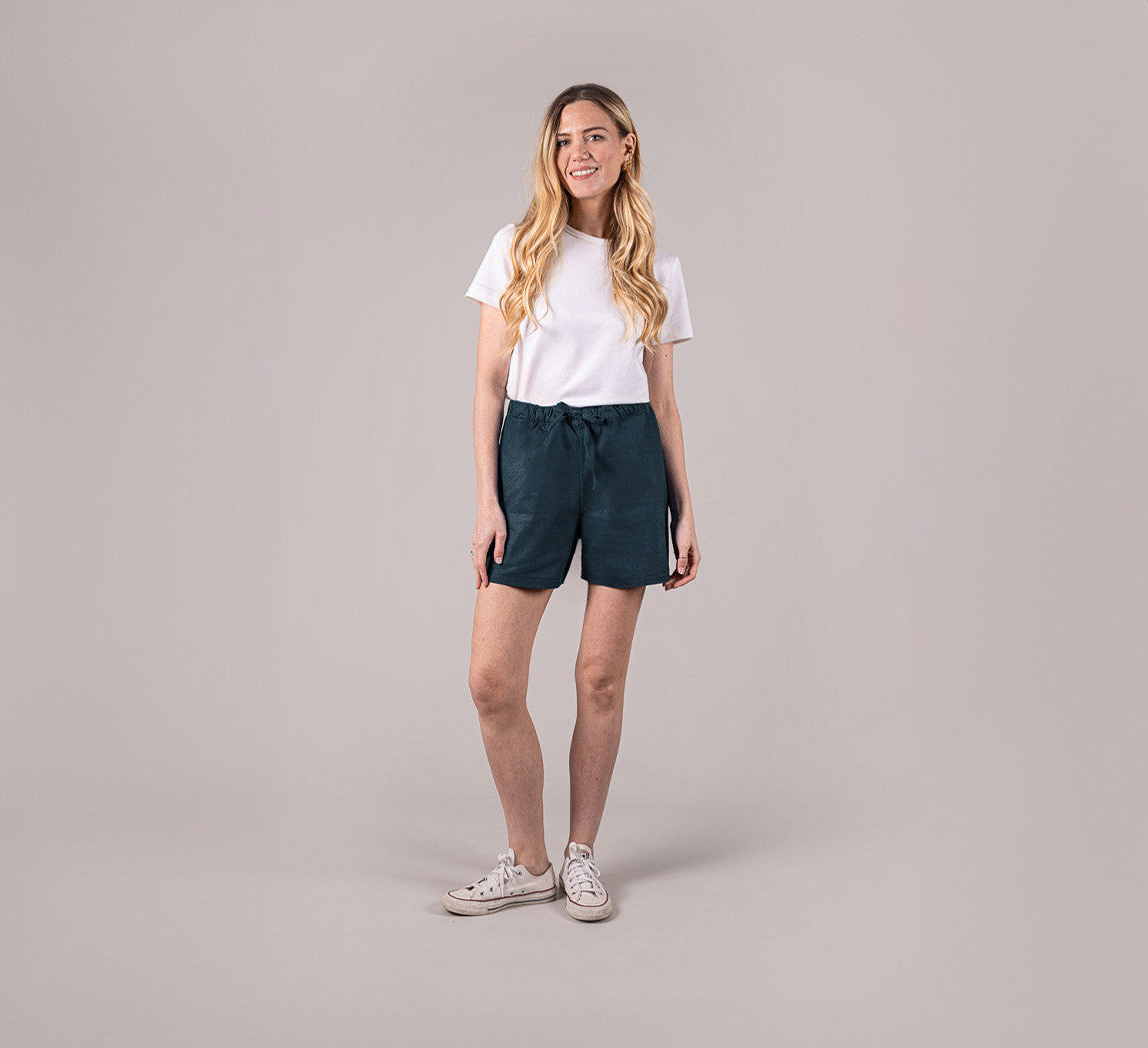 WOMAN HEMP SHORTS Bleu Chic