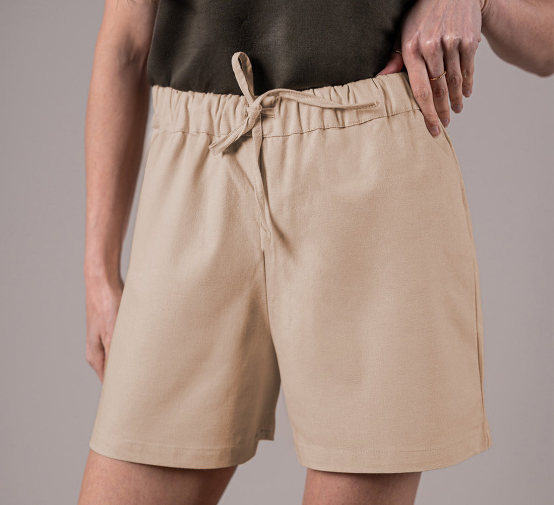 WOMAN HEMP SHORTS Sable