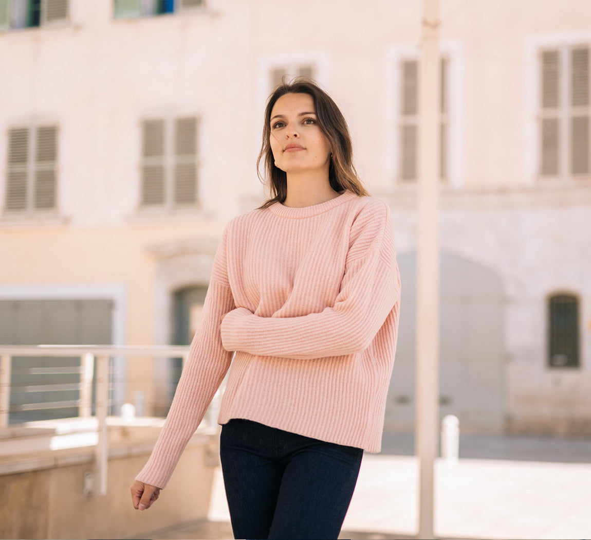 WOMAN LAMBSWOOL PULLOVER Rose