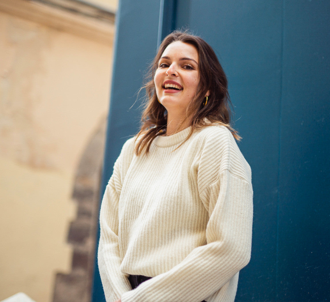 WOMAN LAMBSWOOL PULLOVER Blanc