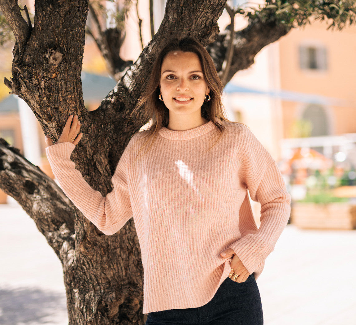 WOMAN LAMBSWOOL PULLOVER Rose