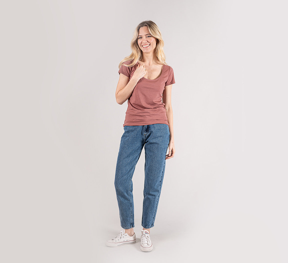 WOMAN MERINO T-SHIRT Rose