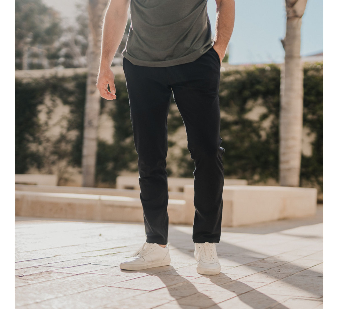 Technical stretch pants for men