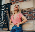 WOMAN MERINO V-NECK T-SHIRT