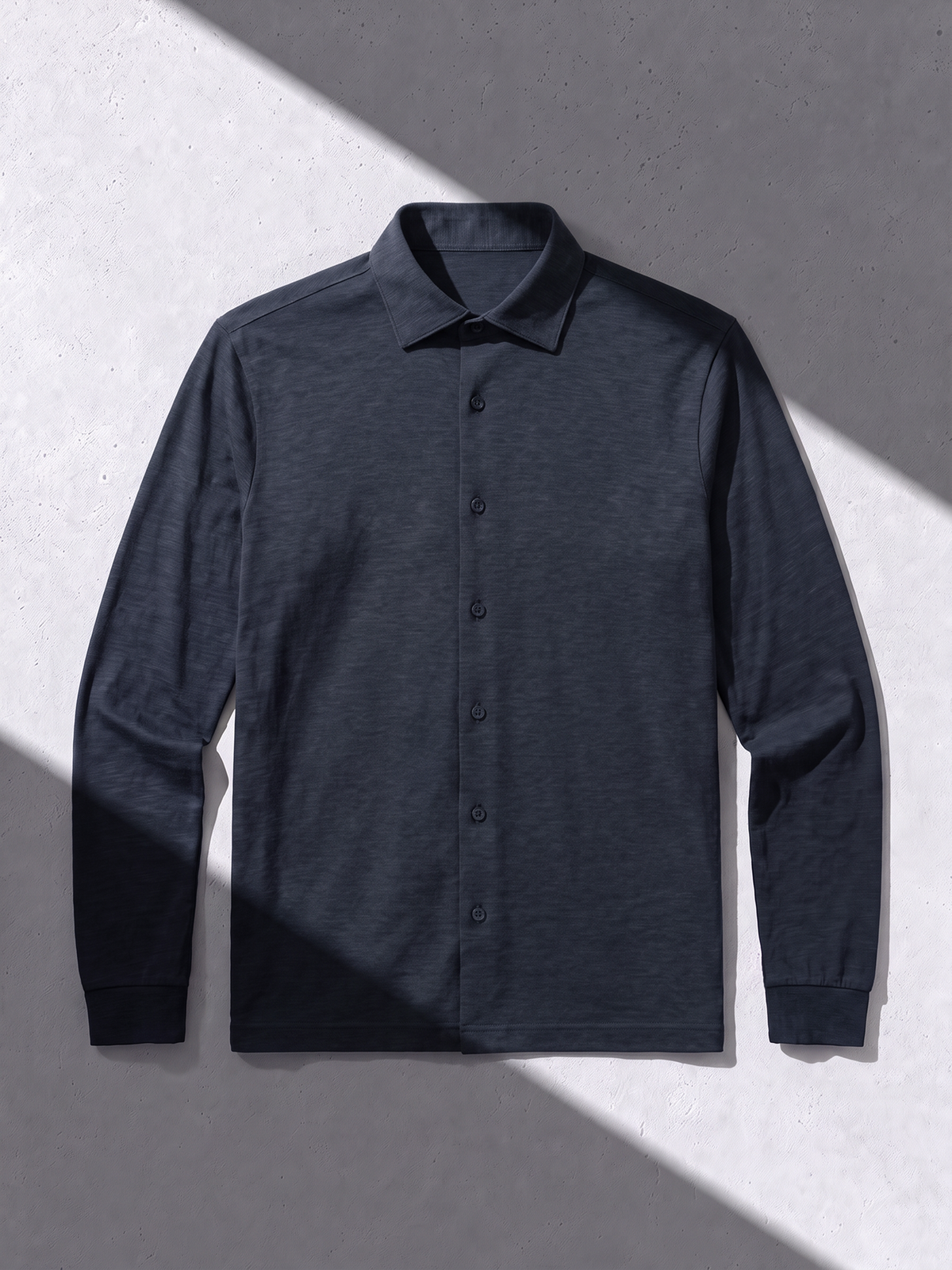 MERINO JERSEY SHIRT bleu chic 