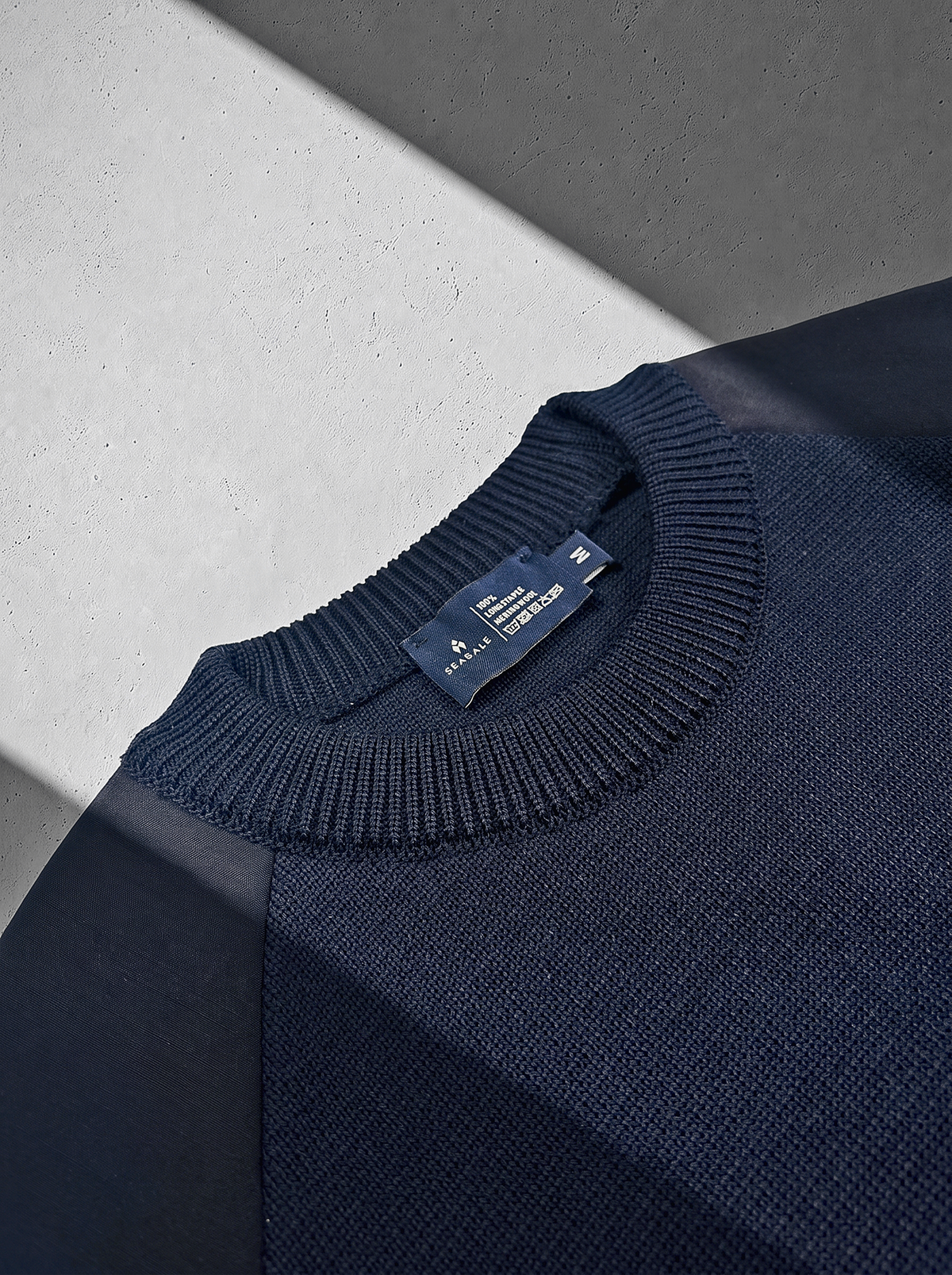HYBRID MERINO PULLOVER bleu chic 