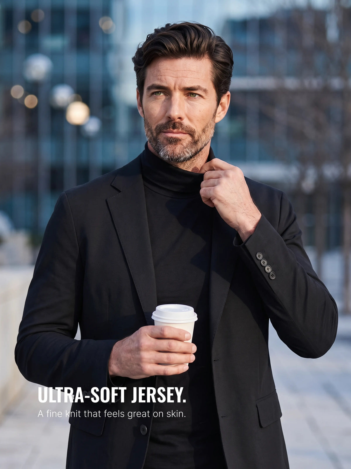 PURE MERINO TURTLENECK noir
