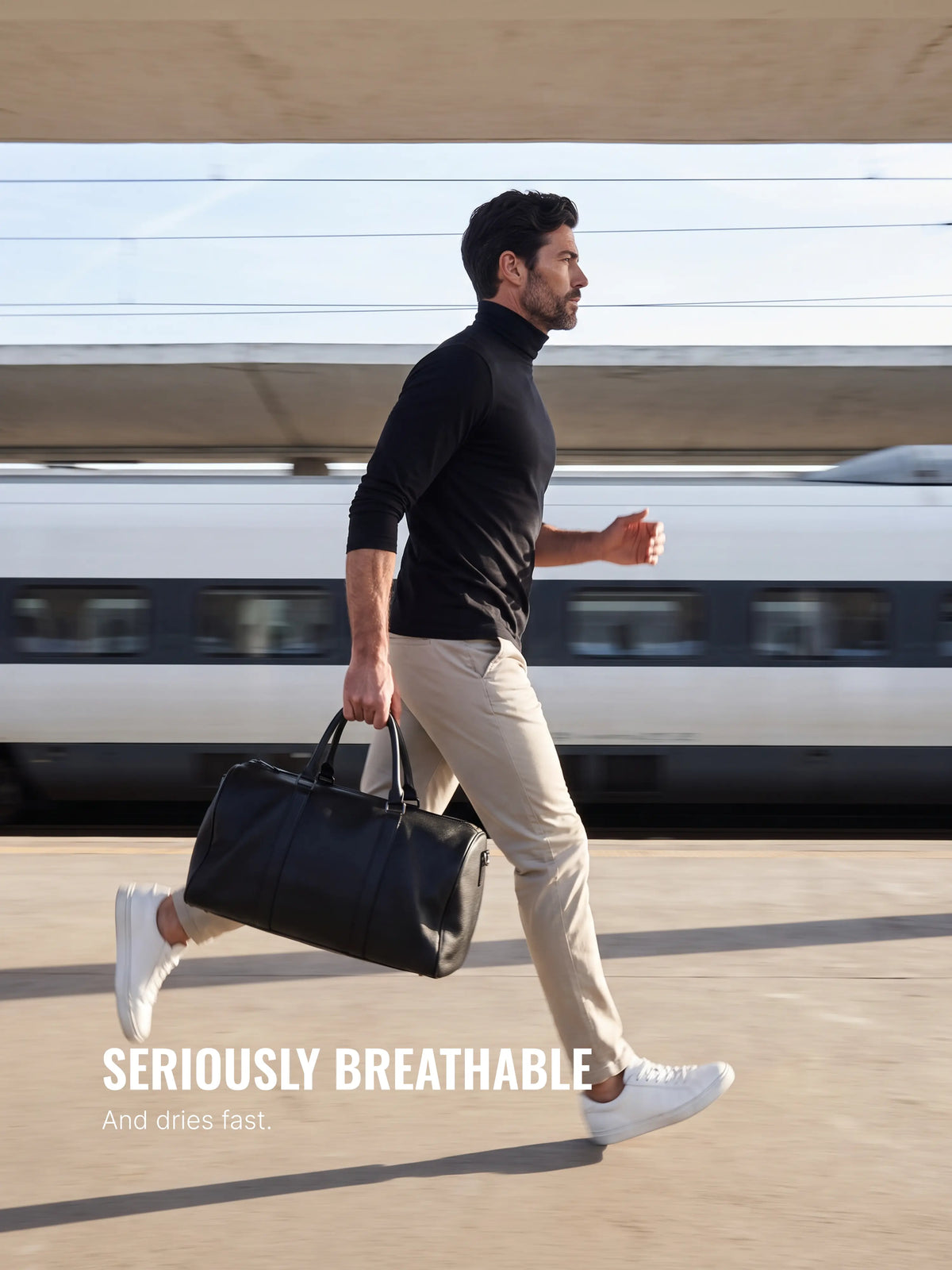 PURE MERINO TURTLENECK noir
