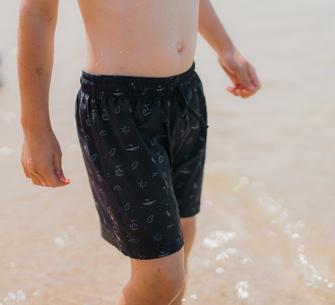 2-IN-1 KIDS SWIMSHORT Bleu Chic 