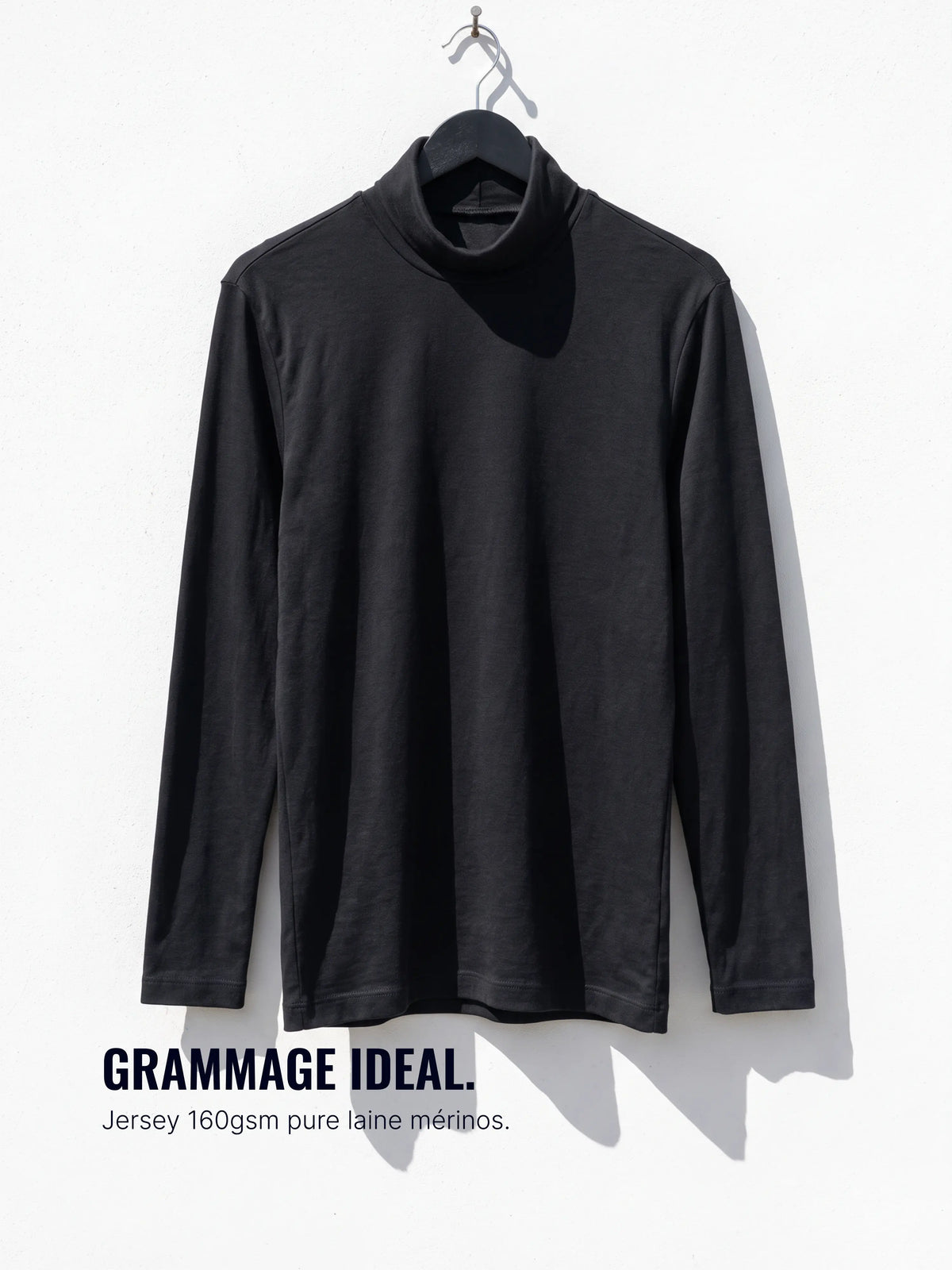 PURE MERINO TURTLENECK noir 