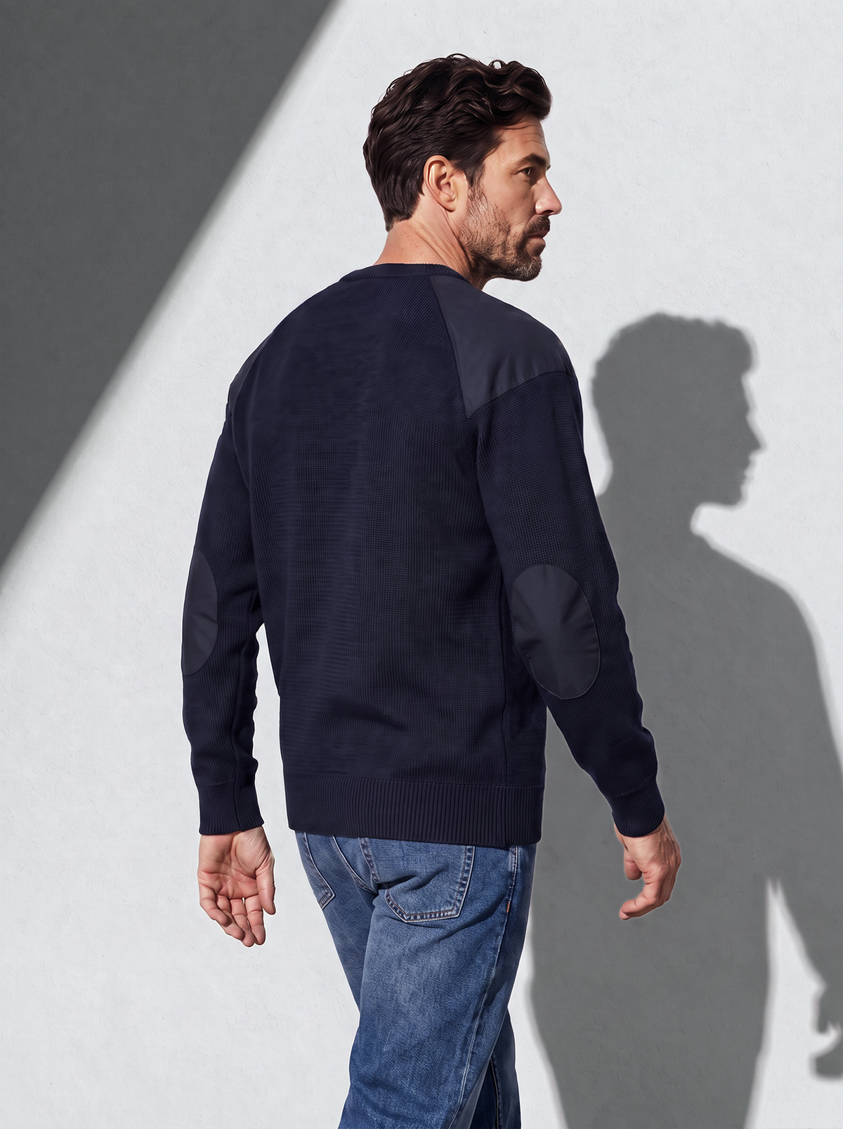HYBRID MERINO PULLOVER bleu chic 