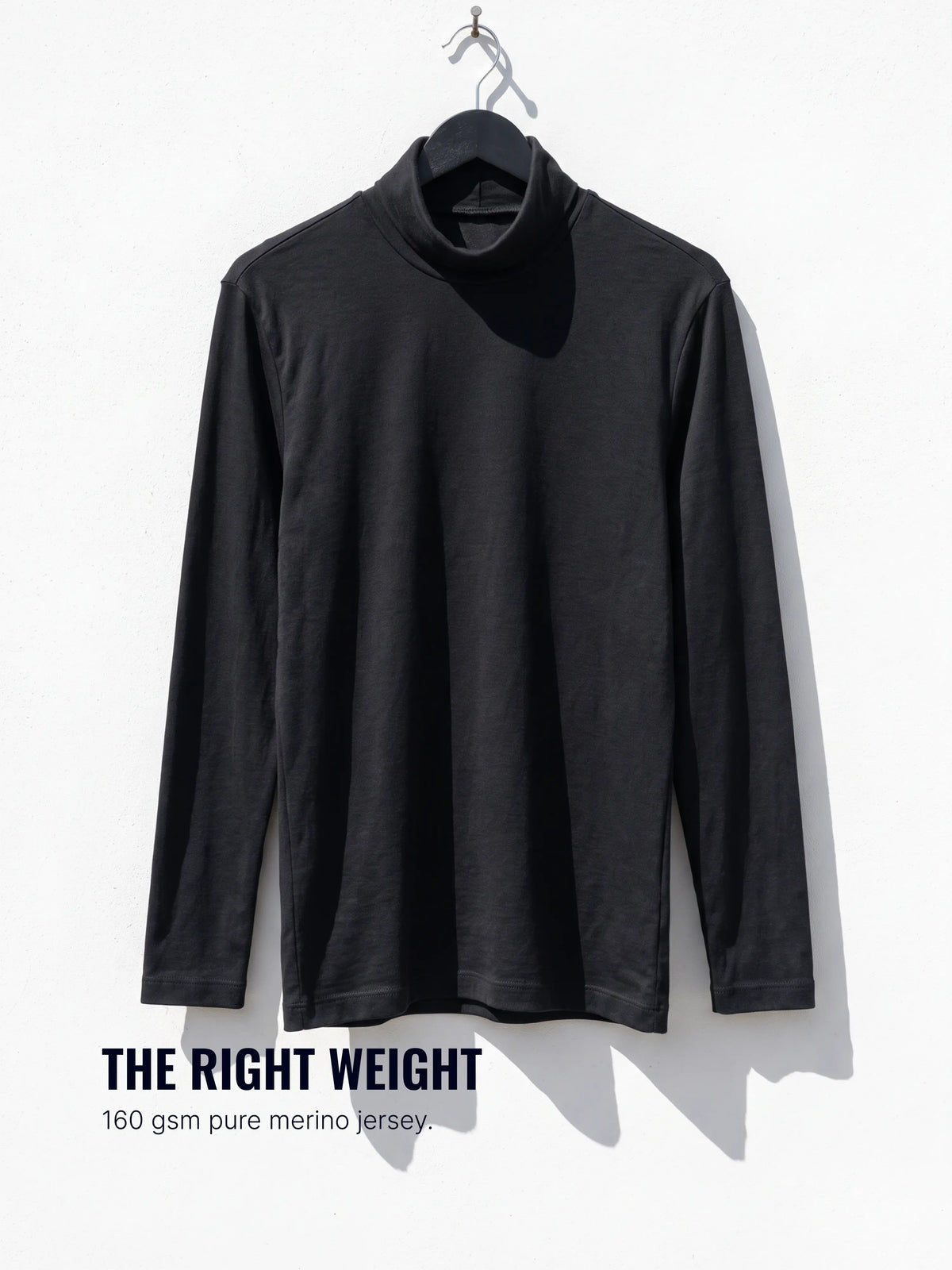 PURE MERINO TURTLENECK noir
