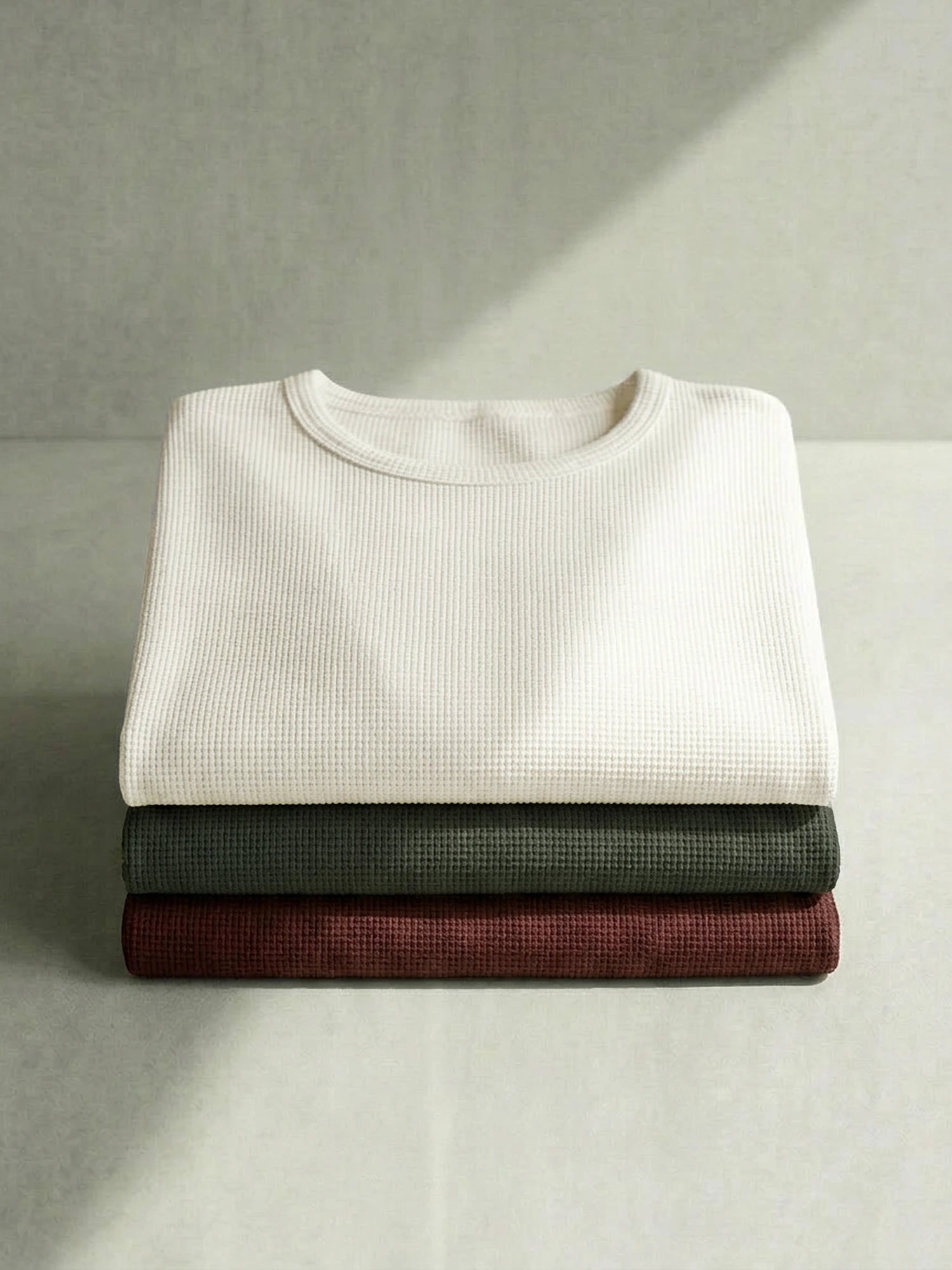 WAFFLE MERINO T-SHIRT Ivoire  