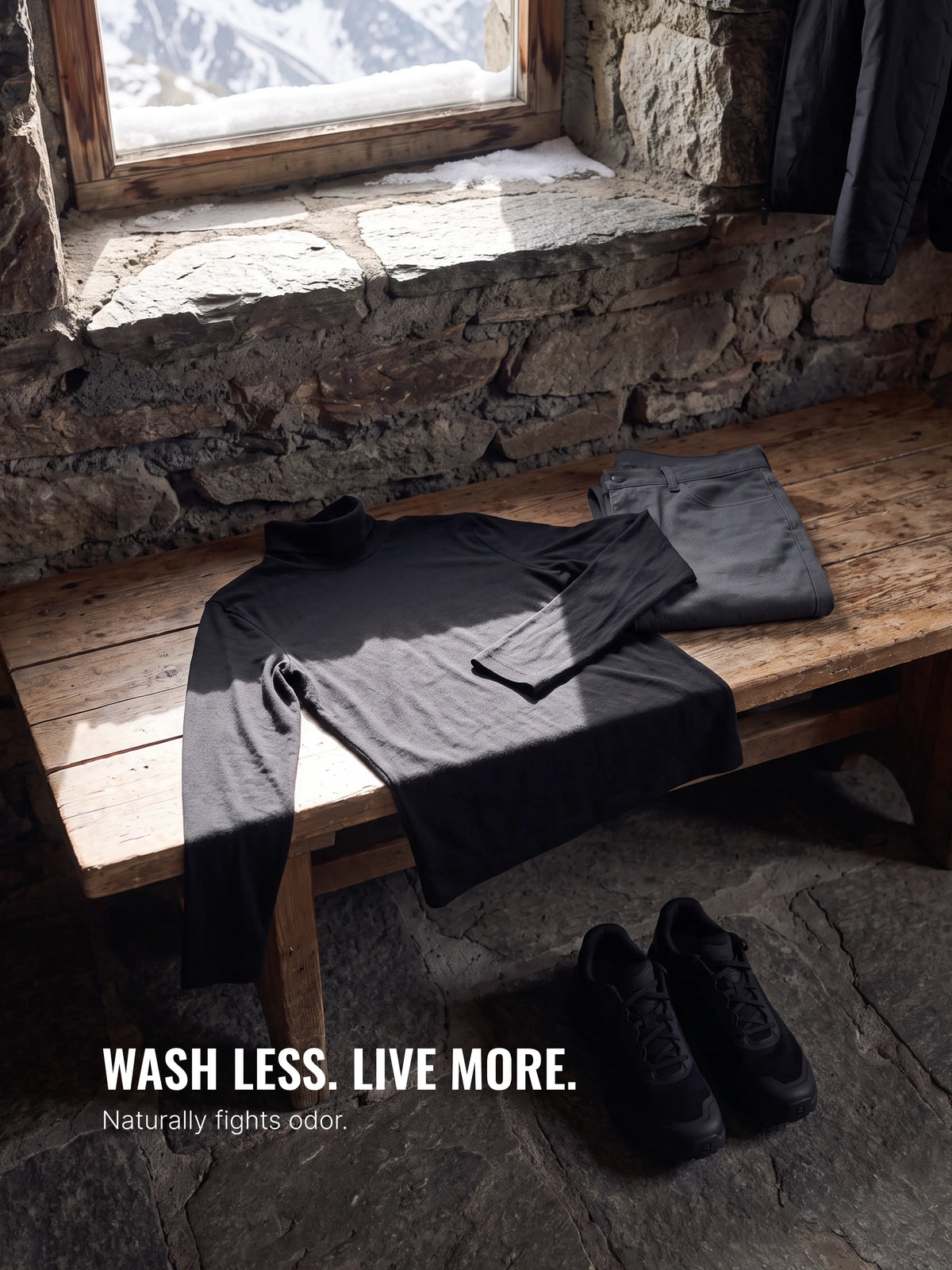 PURE MERINO TURTLENECK noir
