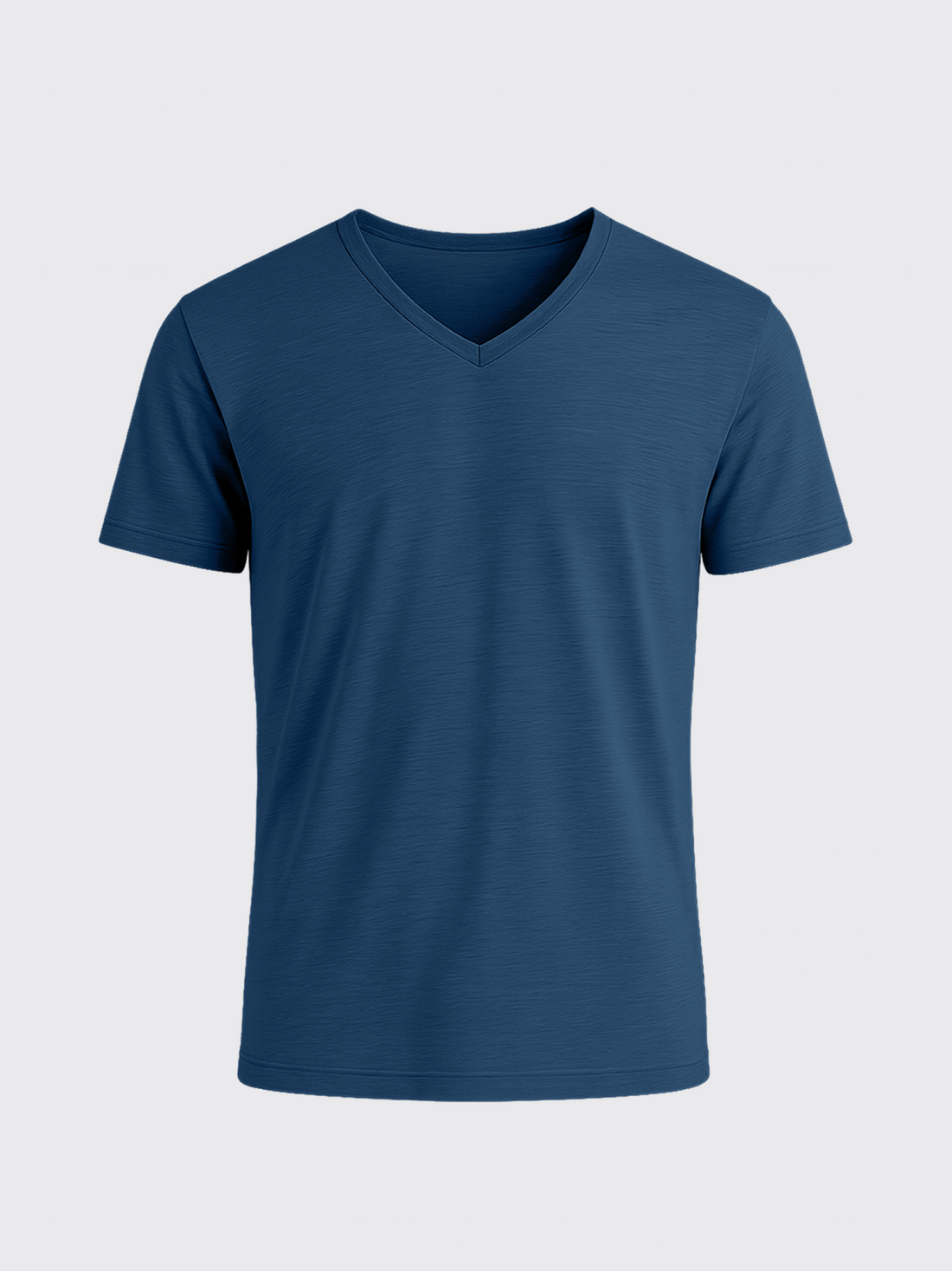 ACTION MERINO V-NECK TEE Bleu Ocean