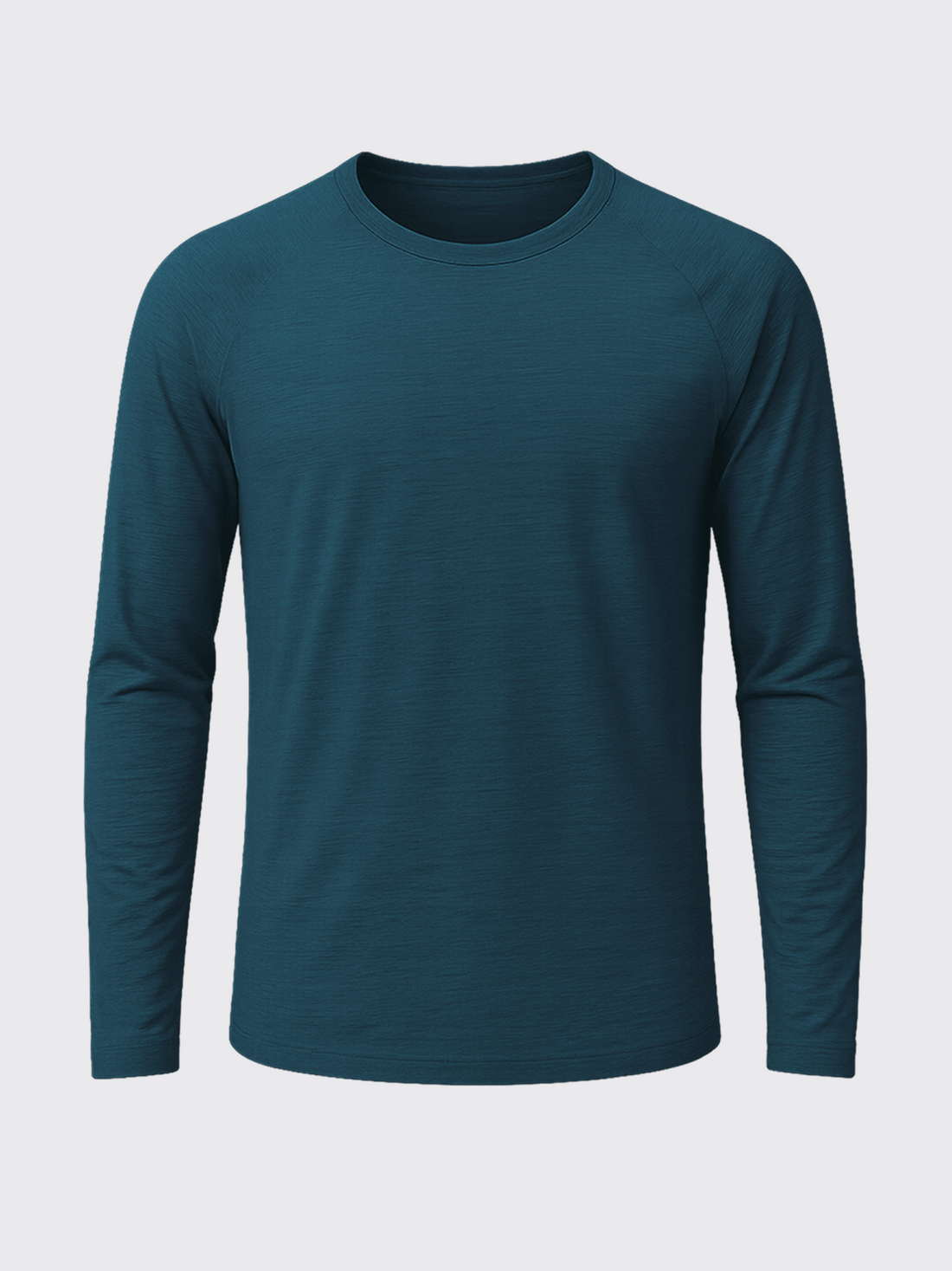 ACTION MERINO RAGLAN LONG SLEEVES Bleu Petrole 