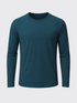 ACTION MERINO RAGLAN LONG SLEEVES Bleu Petrole 