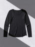 WOMAN CLOUD MERINO LONG SLEEVES T-SHIRT noir 