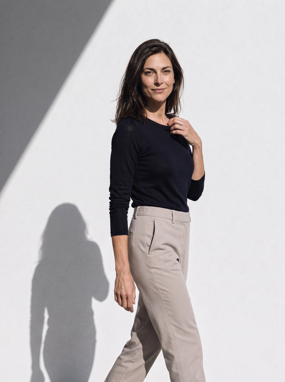 WOMAN CLOUD MERINO LONG SLEEVES T-SHIRT noir 