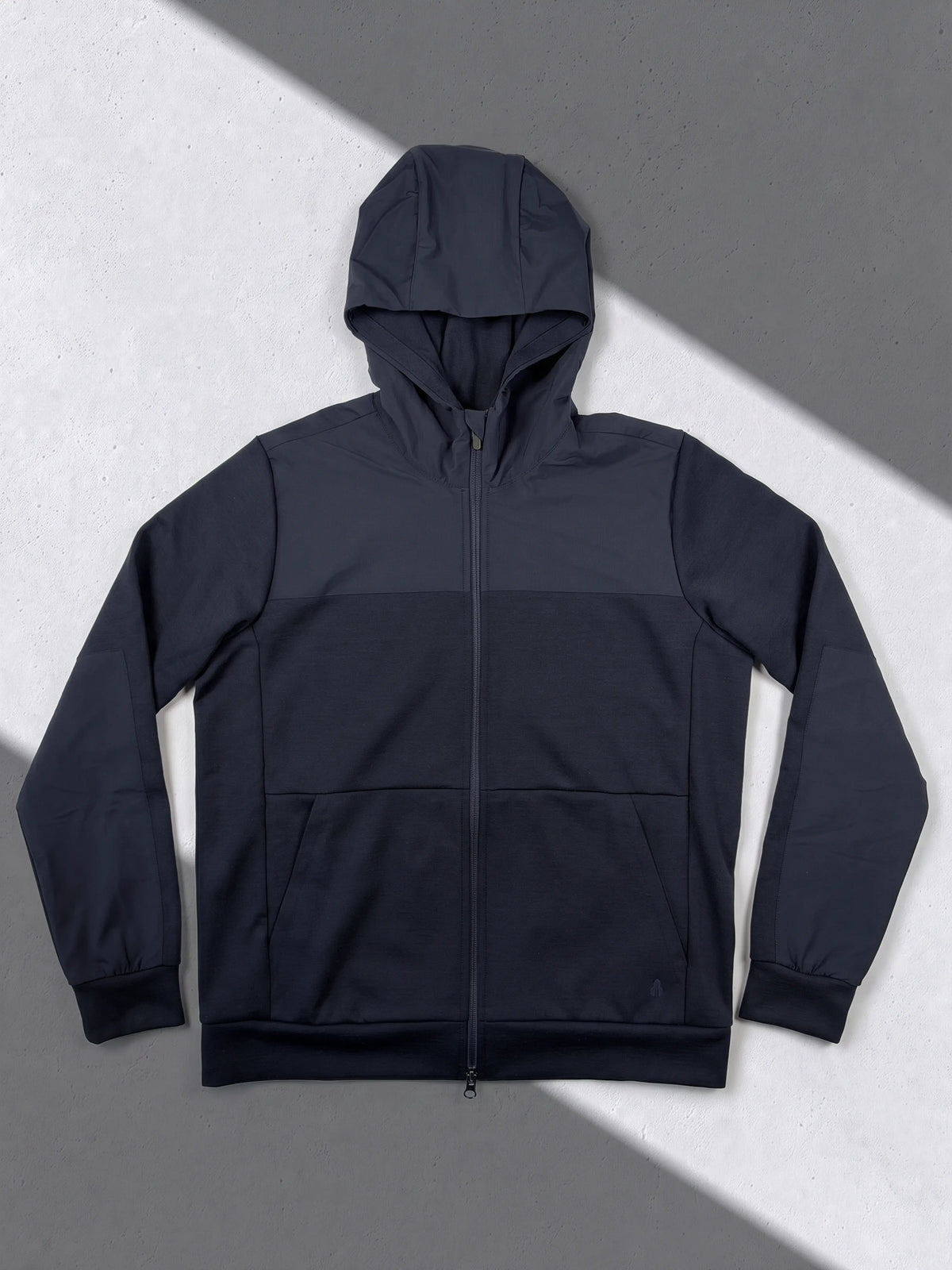 360 MERINO HOODIE Bleu chic  
