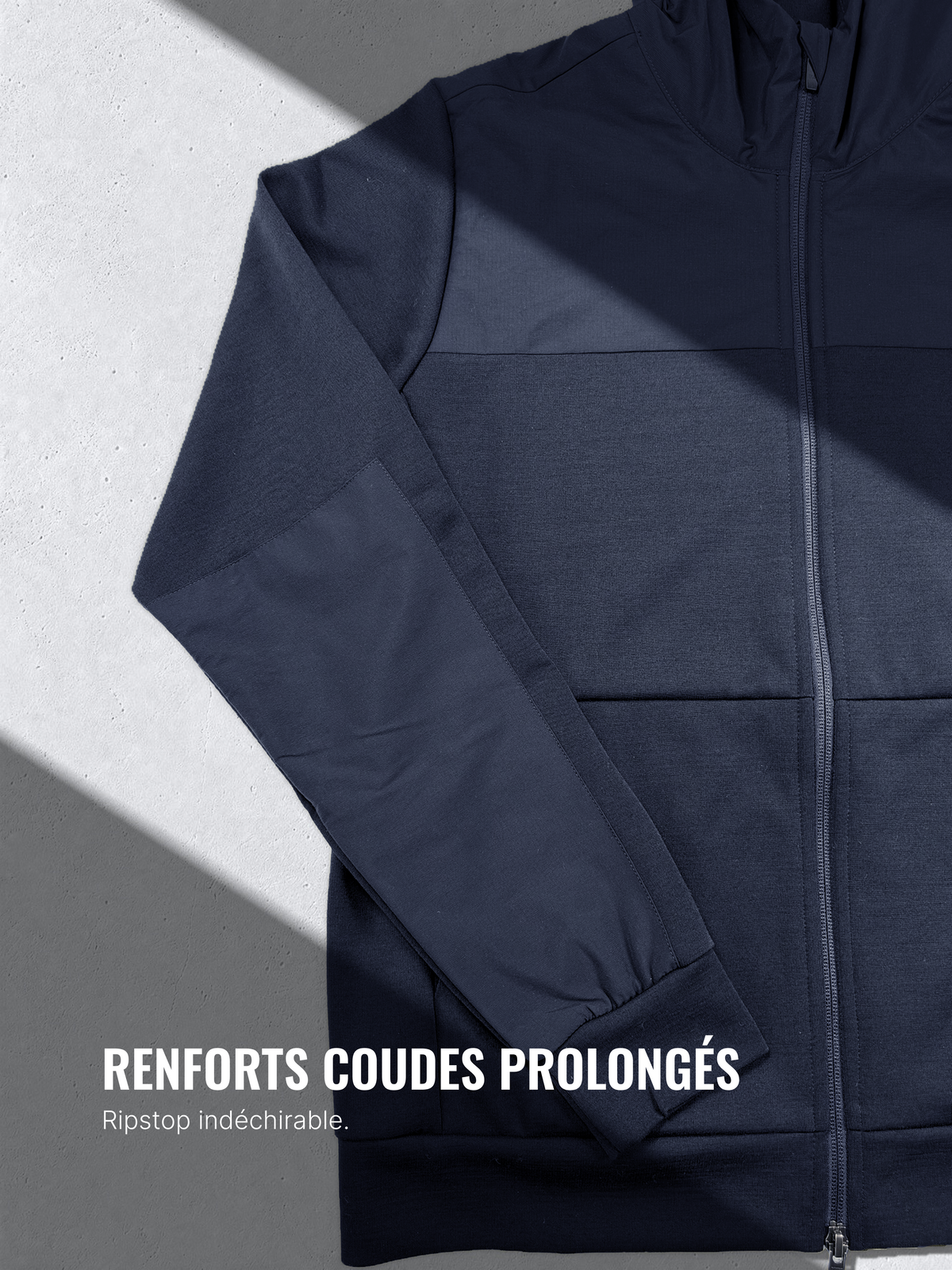 360 MERINO HOODIE Bleu chic  