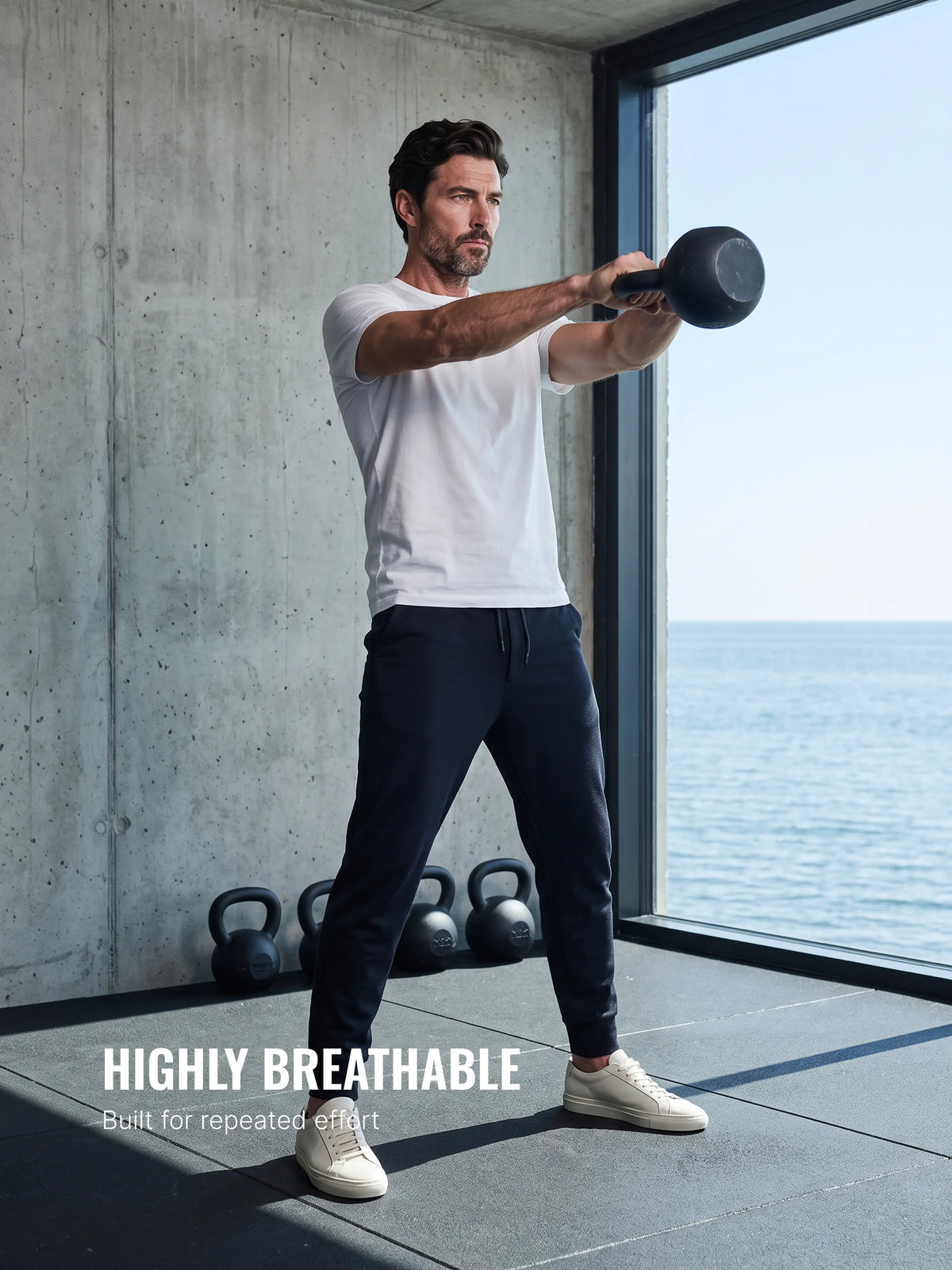 360 MERINO JOGGERS Bleu chic  