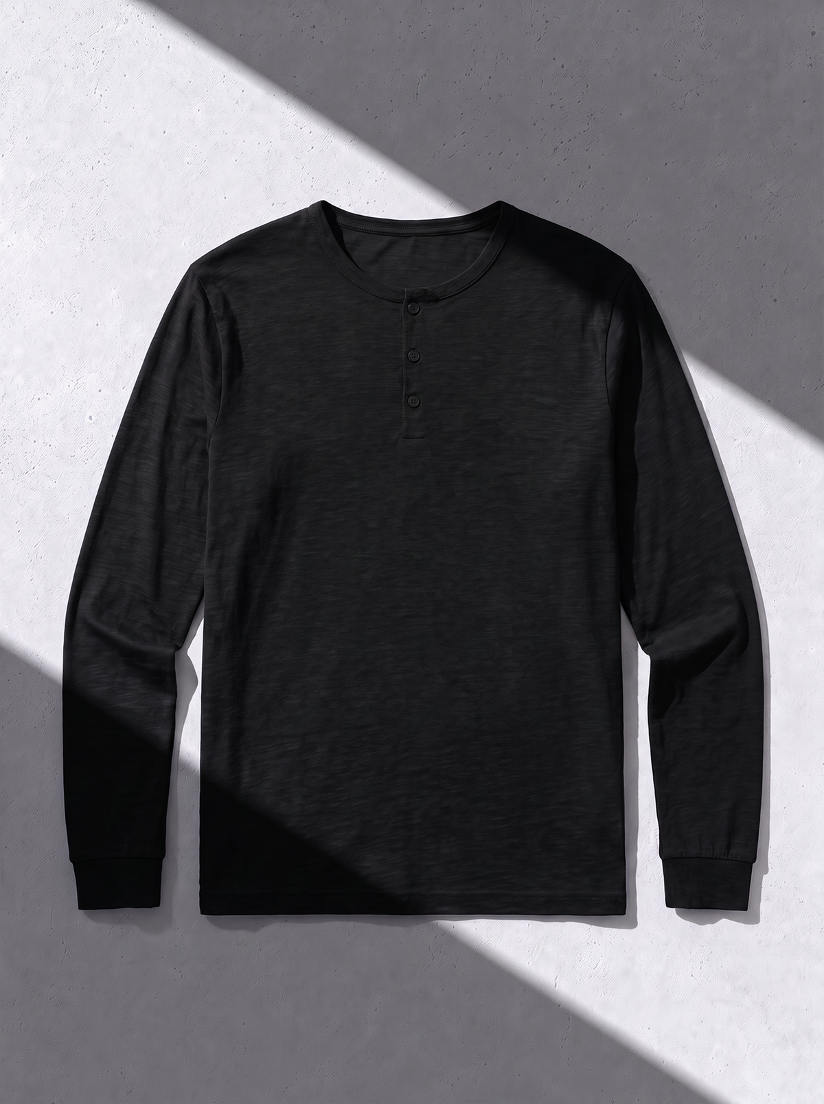 PERFORMANCE MERINO LONG SLEEVES HENLEY noir 