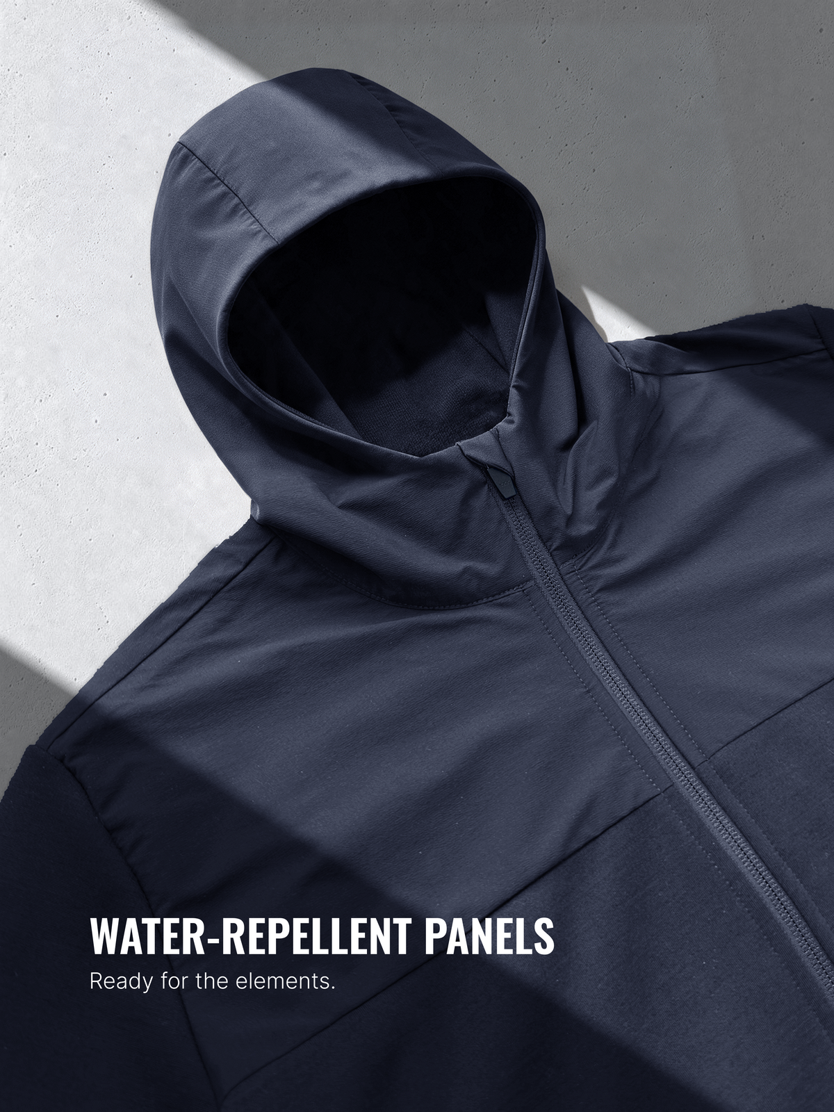360 MERINO HOODIE Bleu chic  