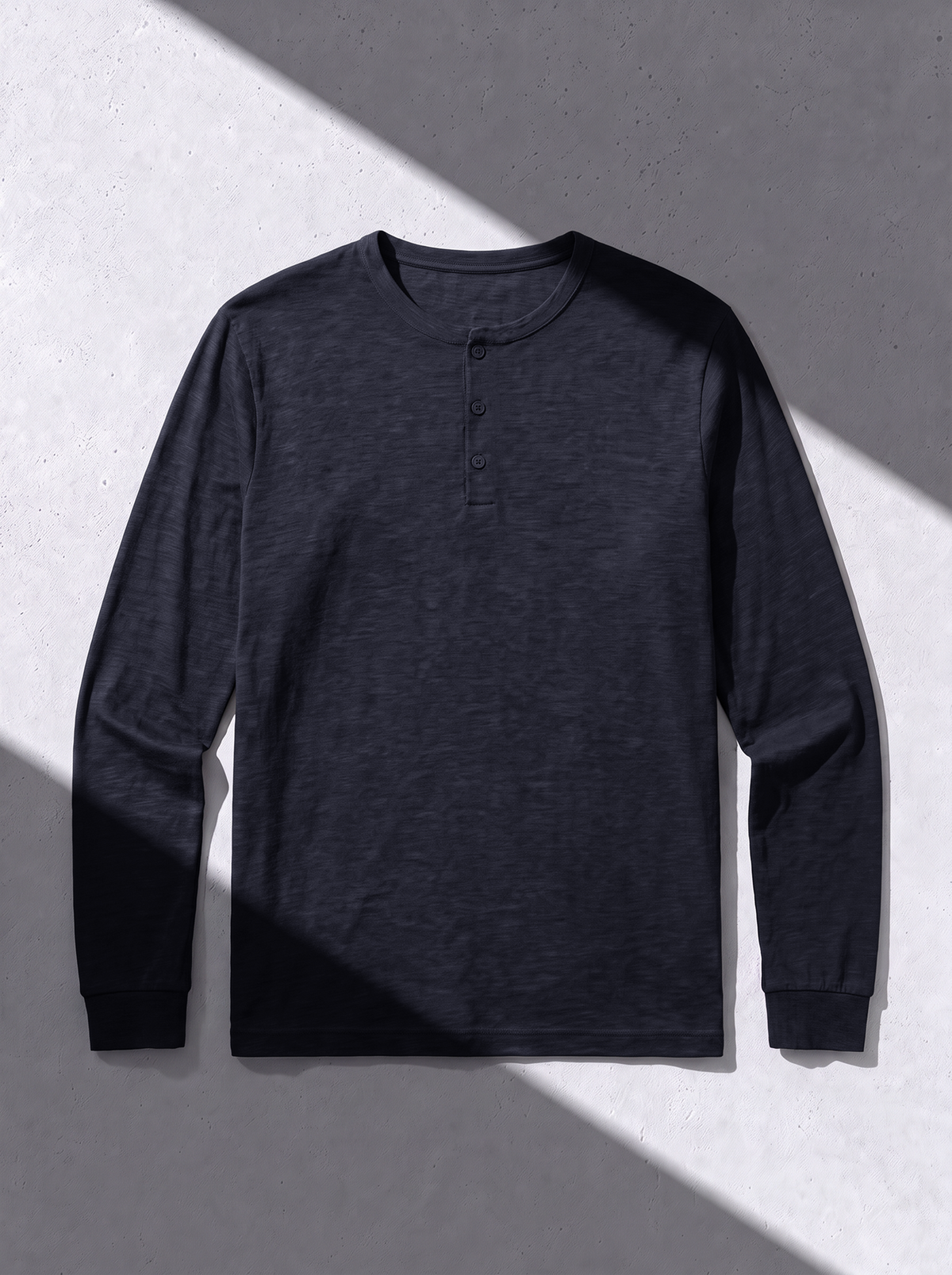 PERFORMANCE MERINO LONG SLEEVES HENLEY bleu chic 