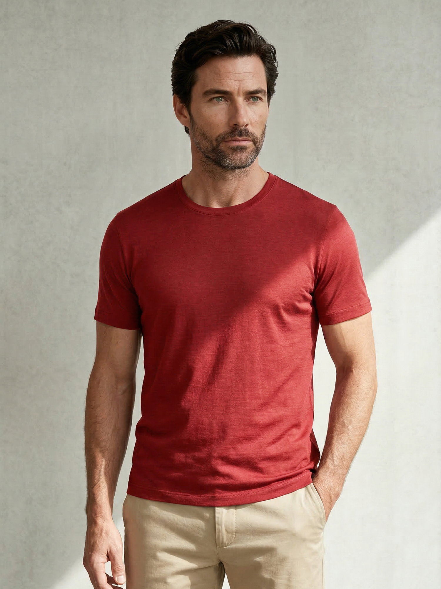 ACTION MERINO T-SHIRT Rouge 