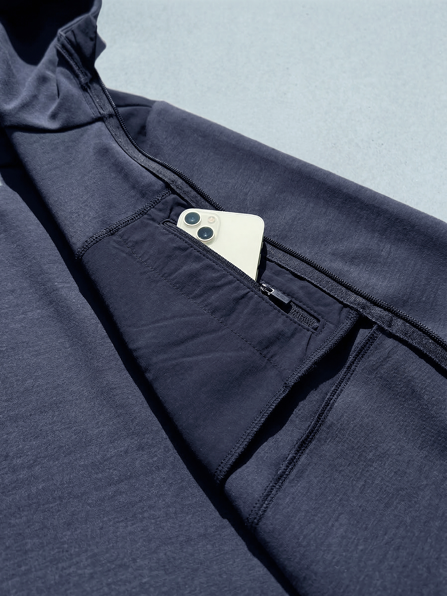 TRAVEL MERINO HOODIE BLEU CHIC 