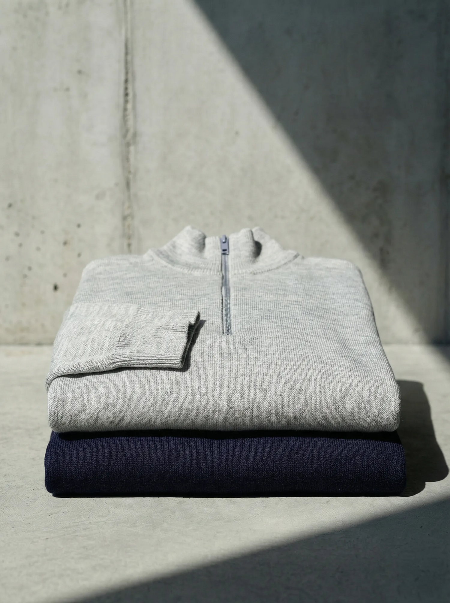 ULTRA MERINO ZIP PULLOVER Bleu Chic 