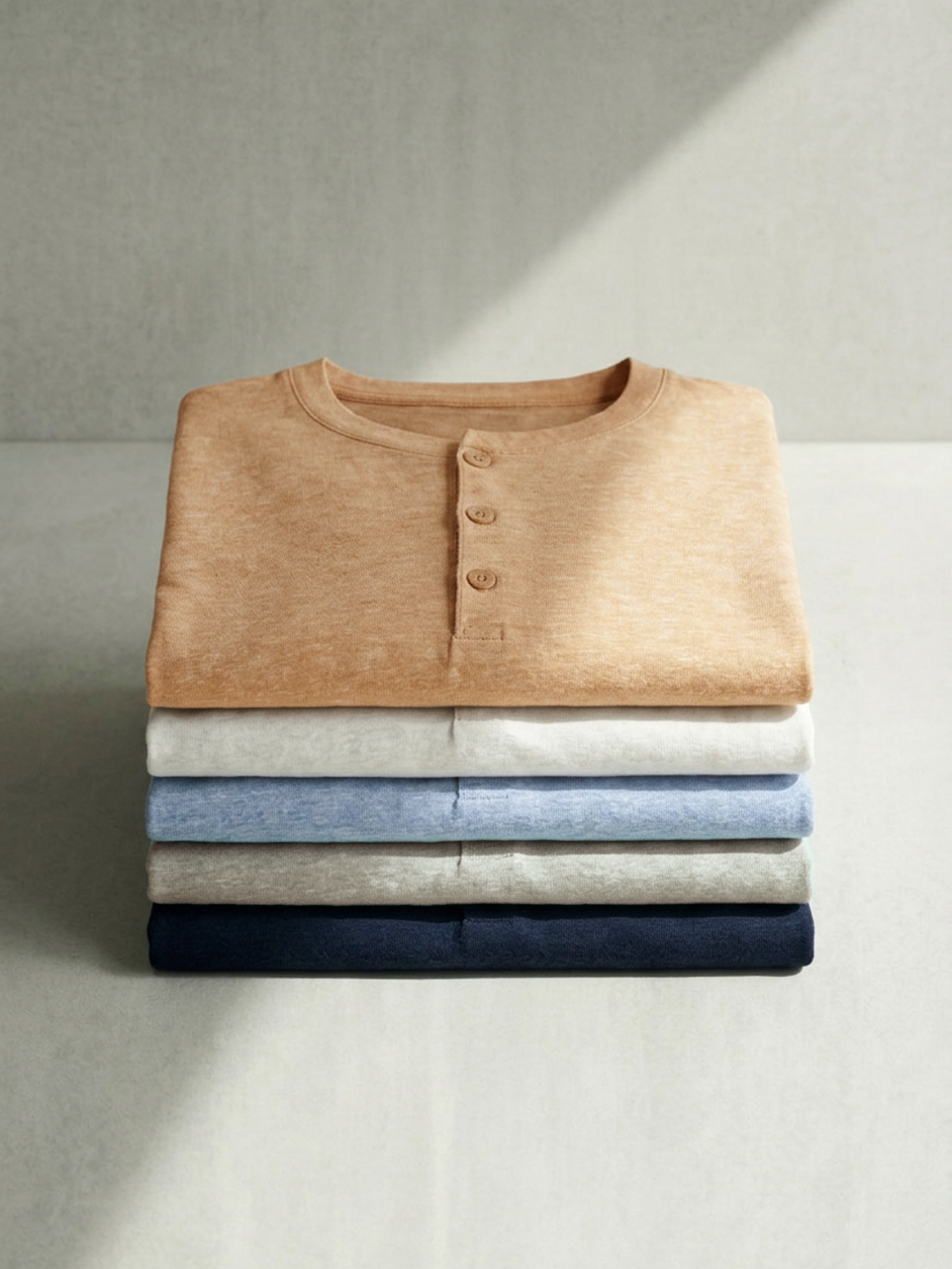 DRY HEMP HENLEY Bleu Ciel 