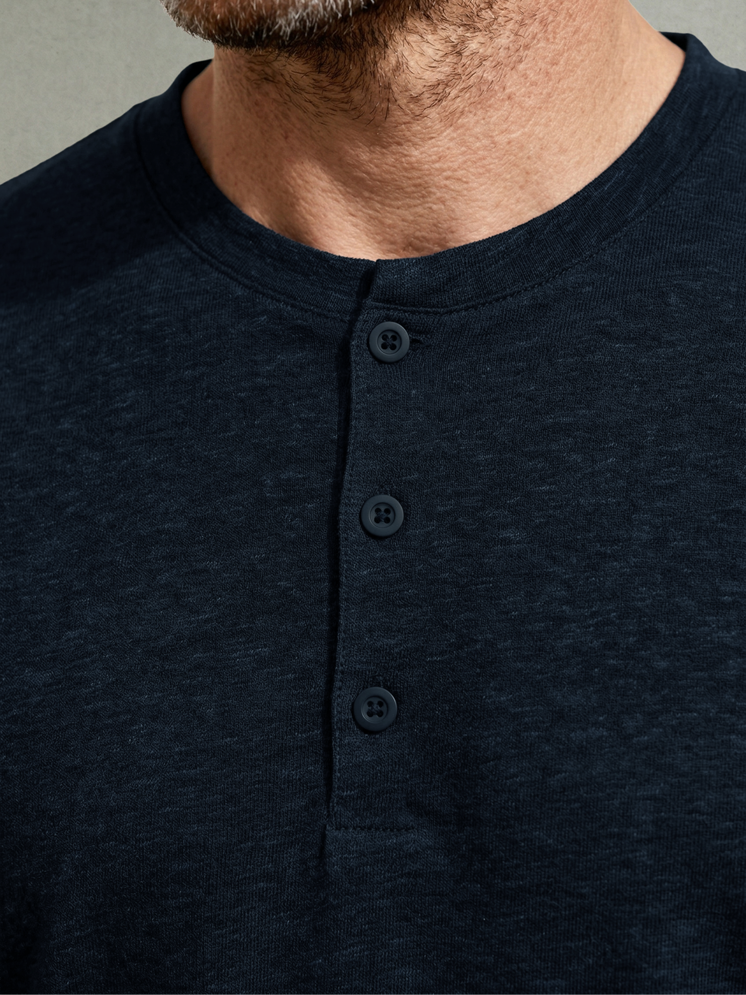 DRY HEMP HENLEY bleu chic 