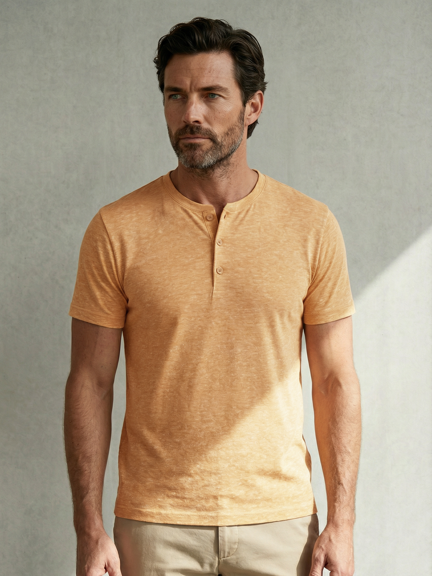 DRY HEMP HENLEY Peche 