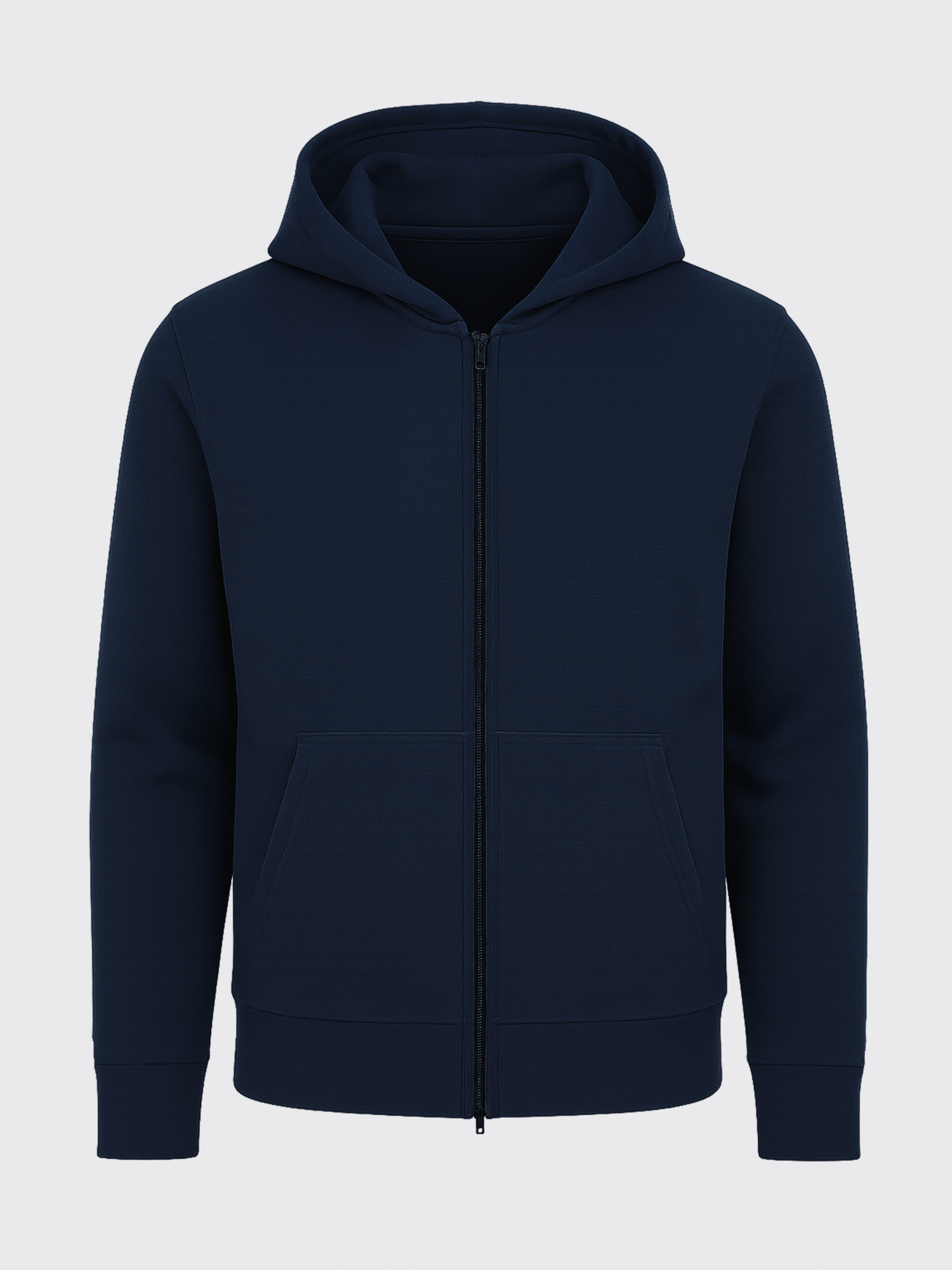 ESSENTIAL MERINO ZIP HOODIE Bleu Chic 