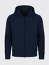 ESSENTIAL MERINO ZIP HOODIE Bleu Chic 