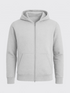 ESSENTIAL MERINO ZIP HOODIE Gris Clair 