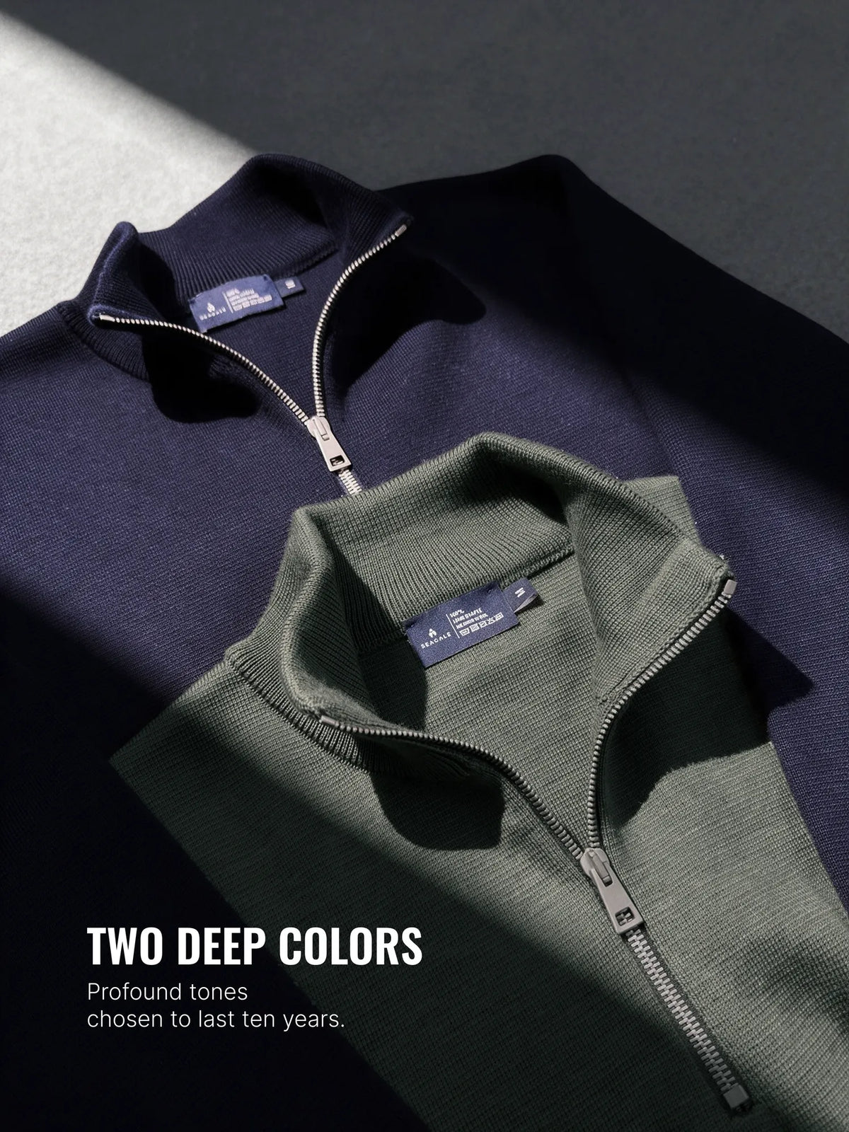 MILANO MERINO ZIP PULLOVER Kaki 