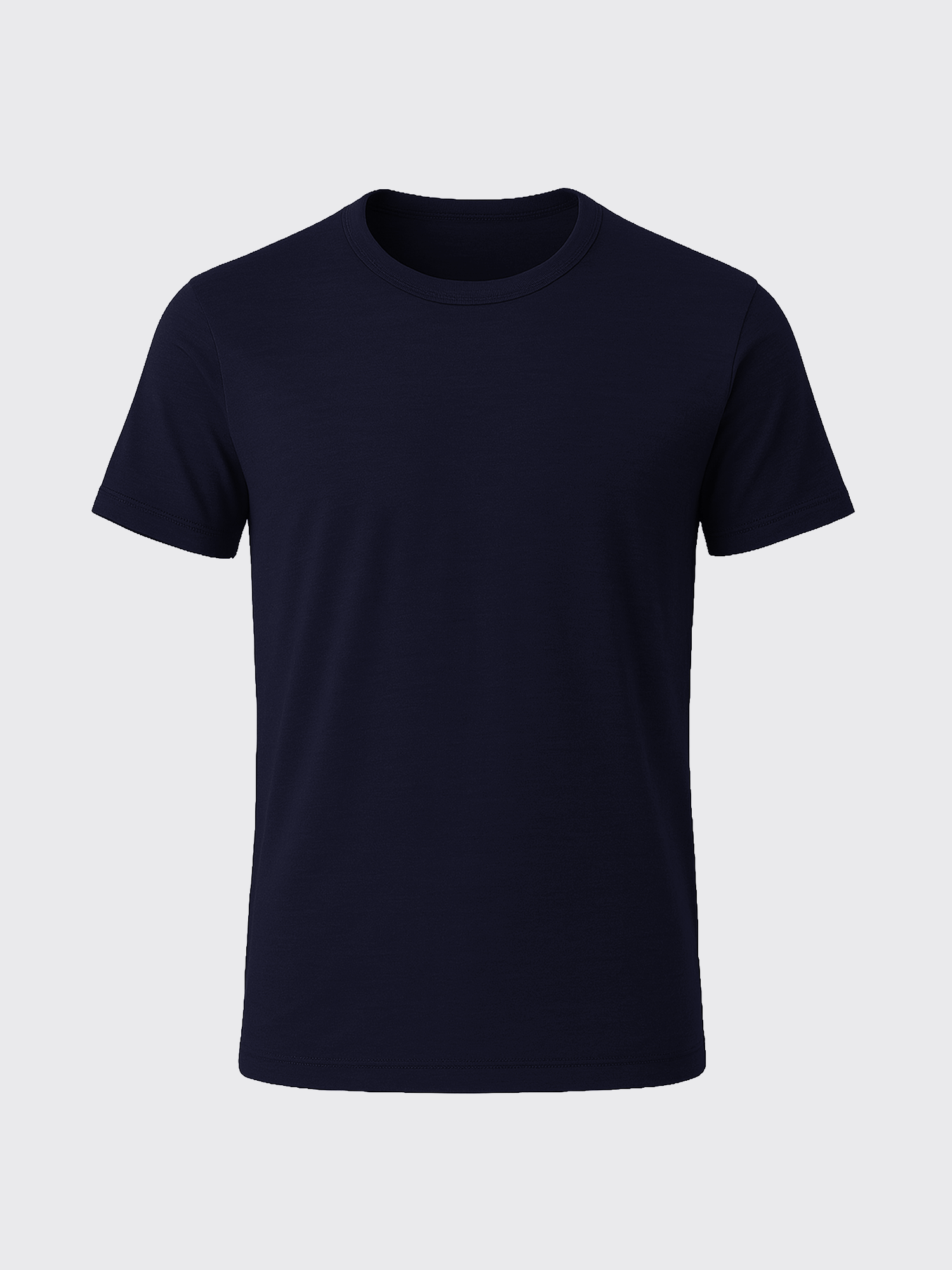main  out PURE MERINO T-SHIRT Bleu chic 