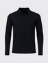 PERFORMANCE MERINO LONG SLEEVES POLO  Bleu Chic 