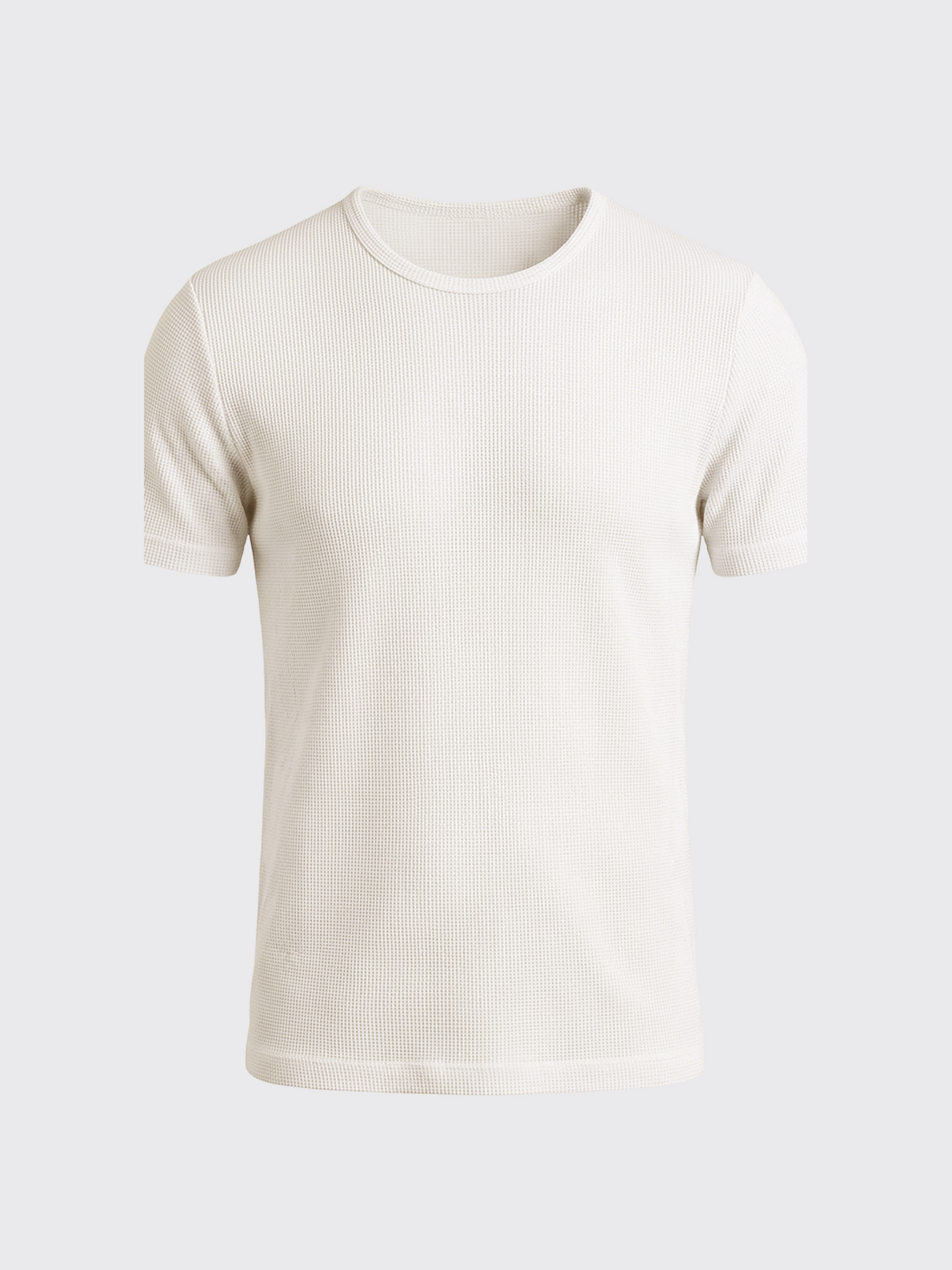 main out WAFFLE MERINO T-SHIRT ivoire  