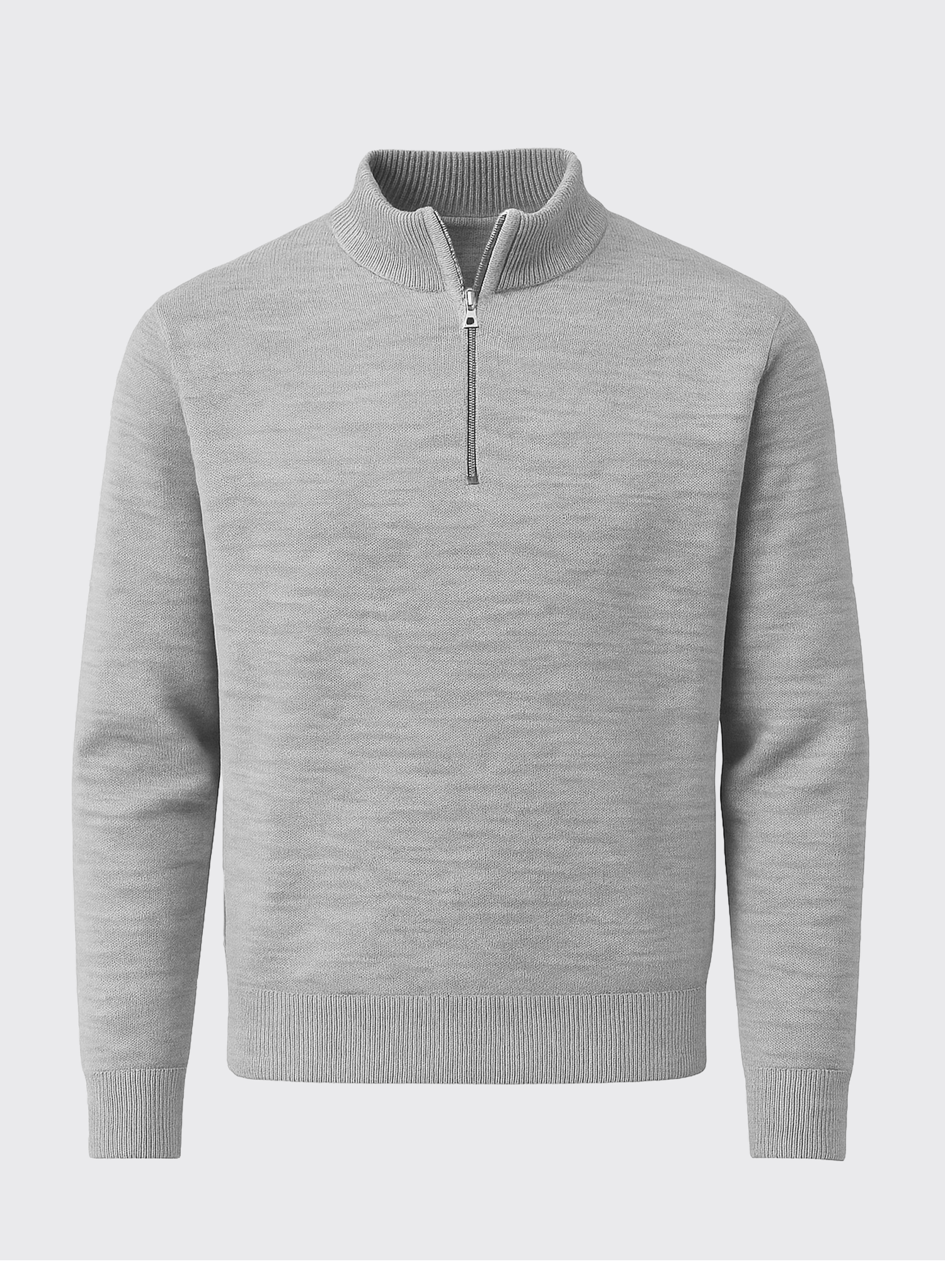 ULTRA MERINO ZIP PULLOVER Gris clair 