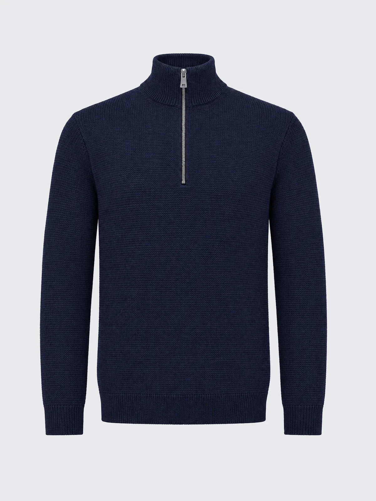 main out MILANO MERINO ZIP PULLOVER Bleu chic  