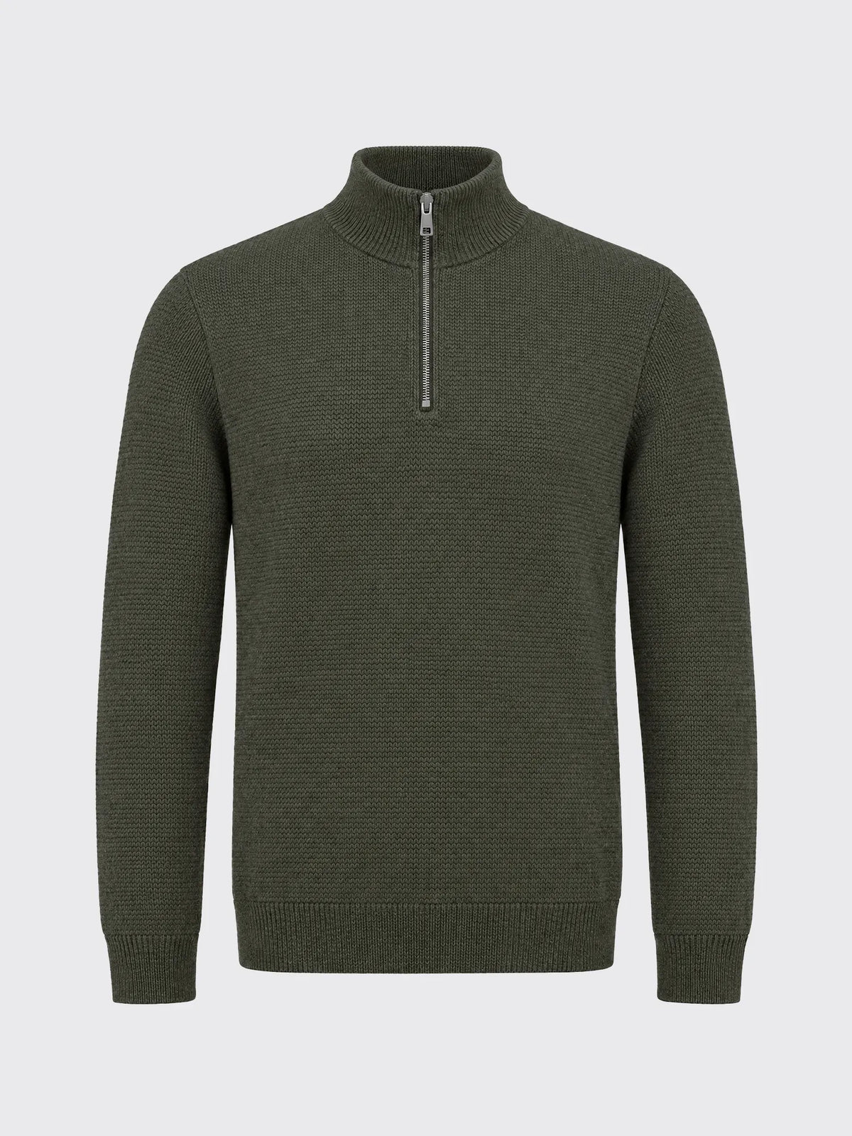 main out MILANO MERINO ZIP PULLOVER Kaki
