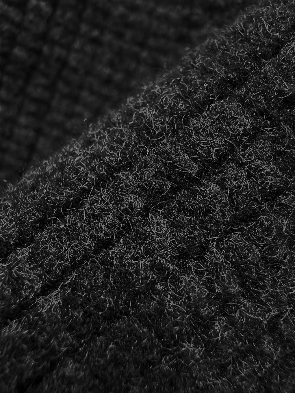 WAFFLE MERINO FLEECE Gris Anthracite 