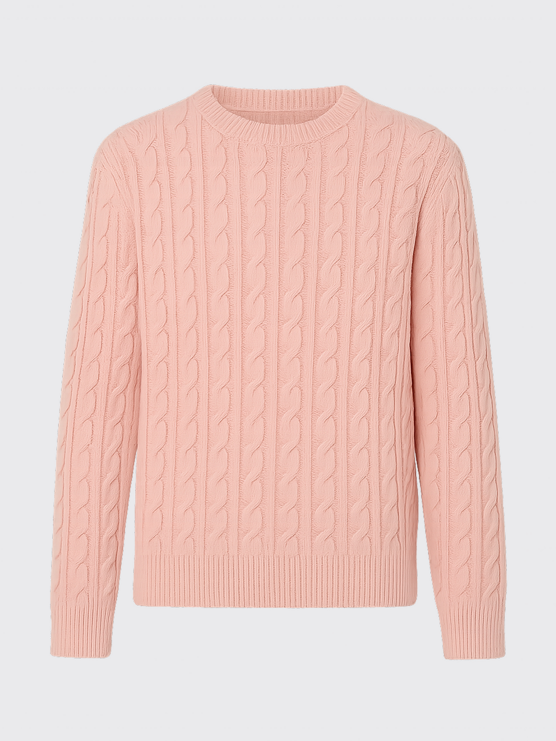 LAMBSWOOL CABLE PULLOVER Rose 