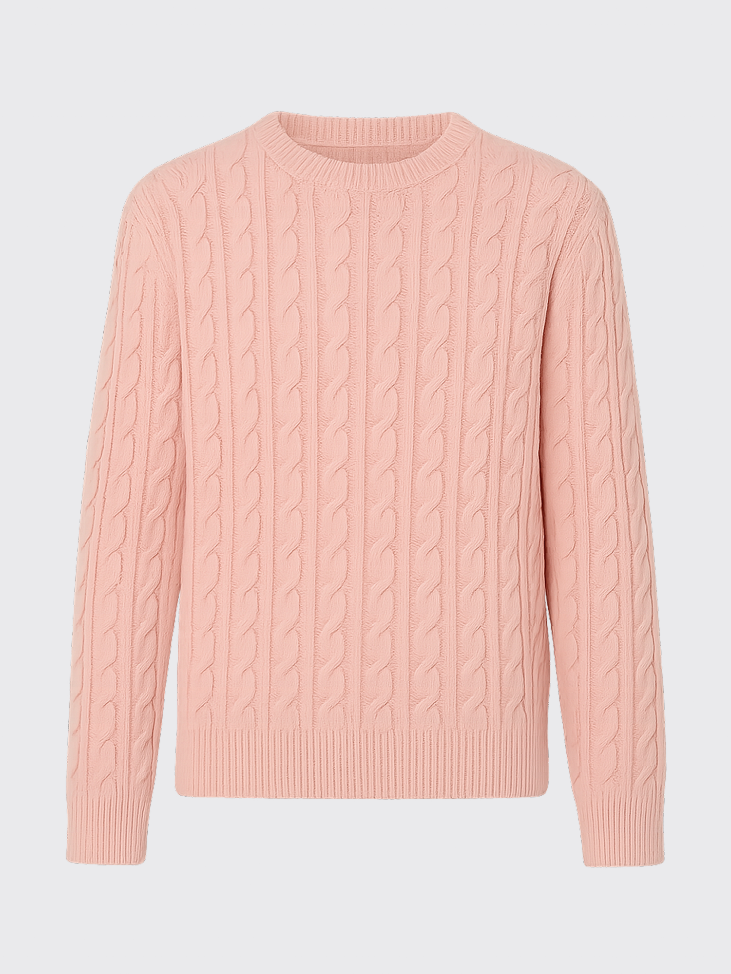 LAMBSWOOL CABLE PULLOVER Rose 